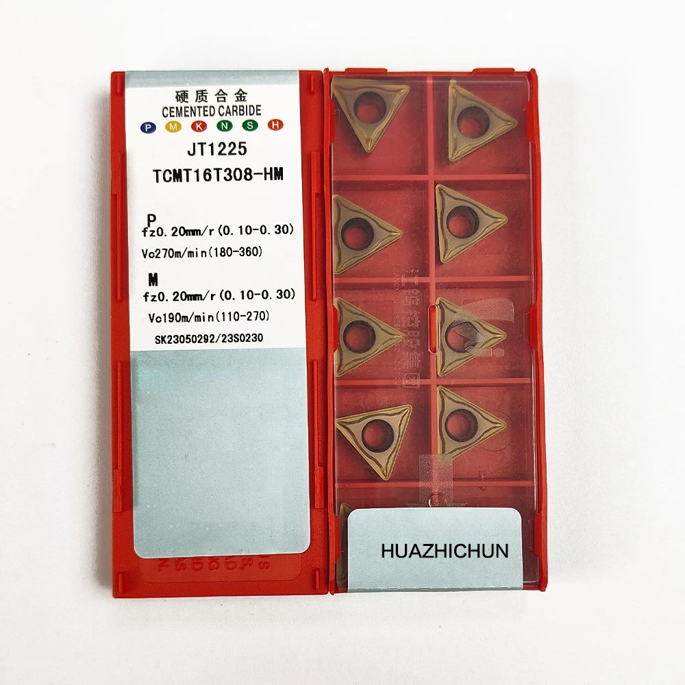 

HUAZHICHUN TCMT16T308-HM JT1225 CNC Carbide Inserts for Turning Cutting Tools