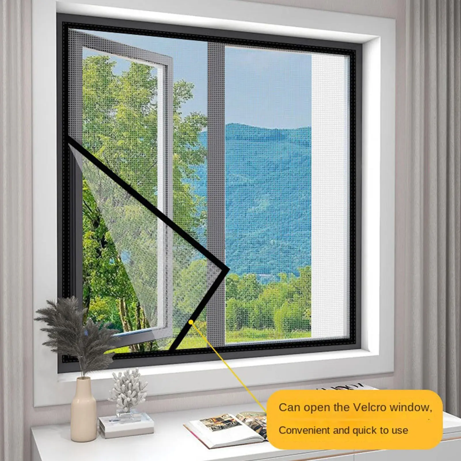 Window Screen Self Adhesive Worm Prevention Window Door Worm Screen For Homeowners Renters Home Office Apartment Living Room