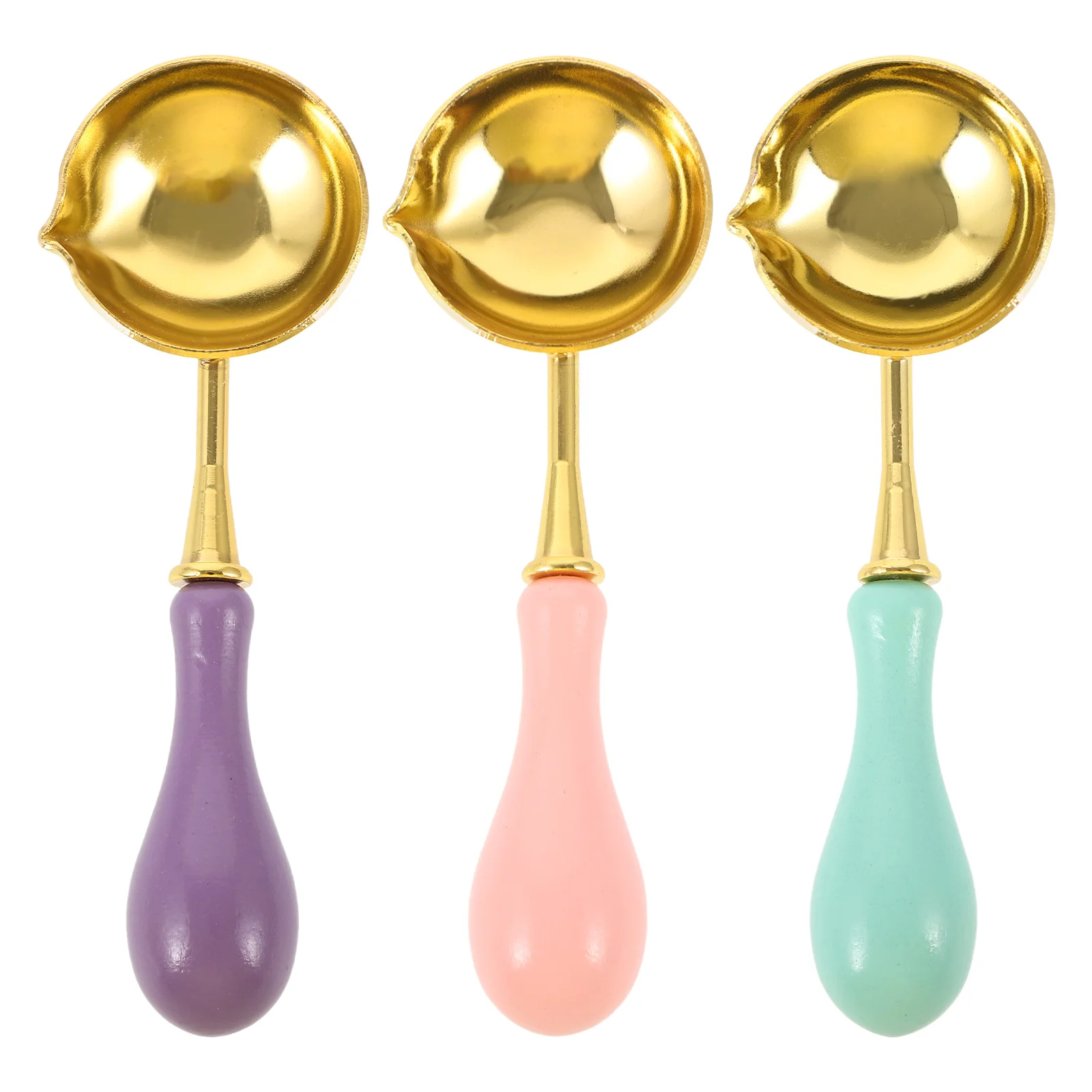 

3pcs Portable Vintage Wax Melting Spoon For Envelope Wedding Invitations Gift Packaging Durable Aluminium Alloy Spoon Stamped