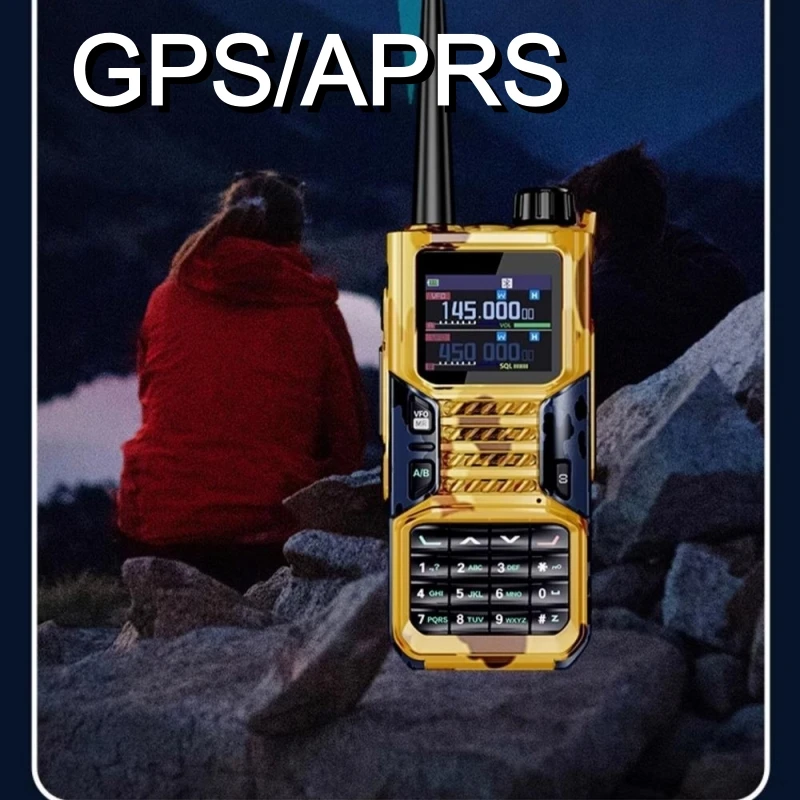 Baofeng Uv-5RH HUP نظام تحديد المواقع/Aprs طويلة المدى أجهزة اتصال لاسلكية مجموعة التخييم هام راديو بلوتوث البرمجة نوع-C شاحن