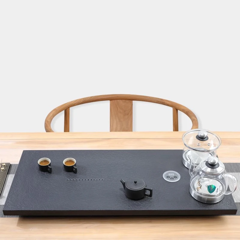 

Serving Luxury Tea Tray Accessories Stone Office Drainage Chinese Kitchen Tableware Tea Tray Living Room Bandejas Home Products