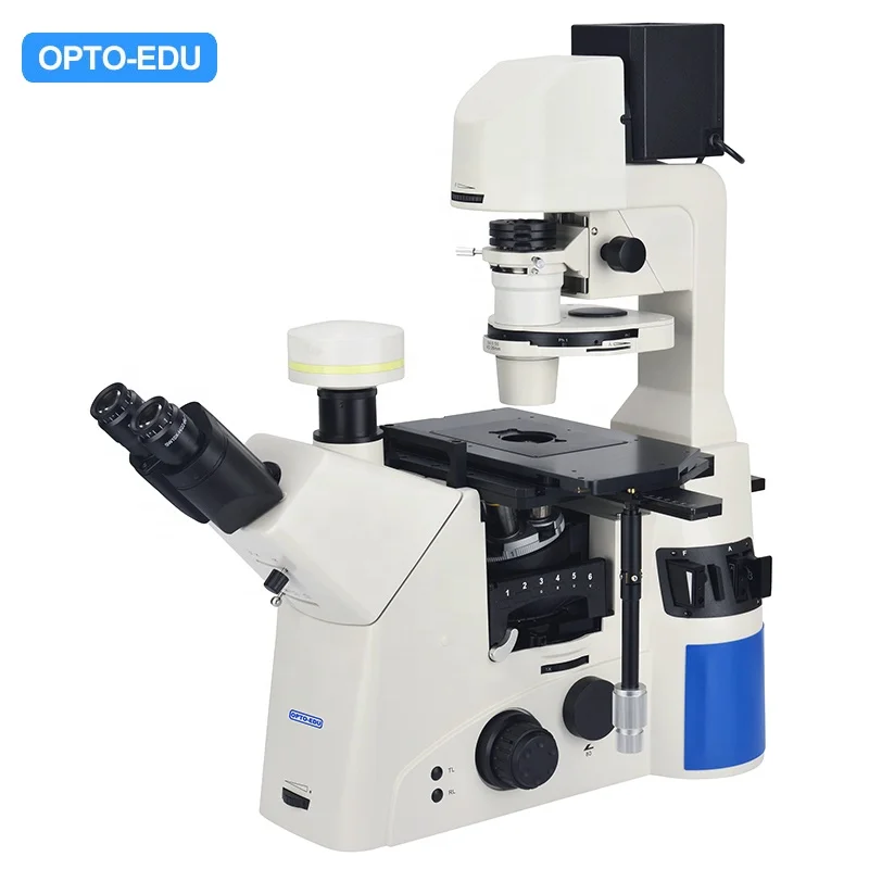 OPTO-EDU A14.1096 microscopio da laboratorio invertito Semi-APO trinoculare 12 v100w