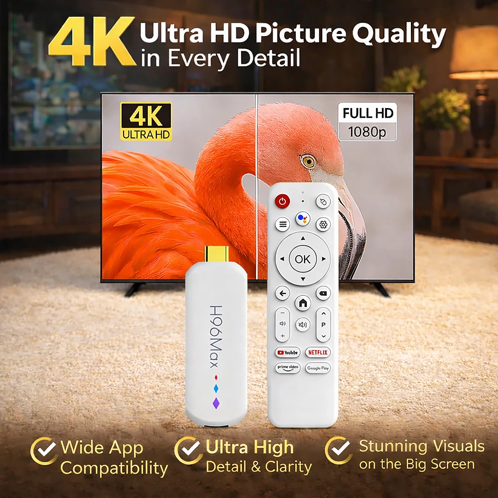 Home Cinema Quad - H96 Max, Dispositivo de TV con