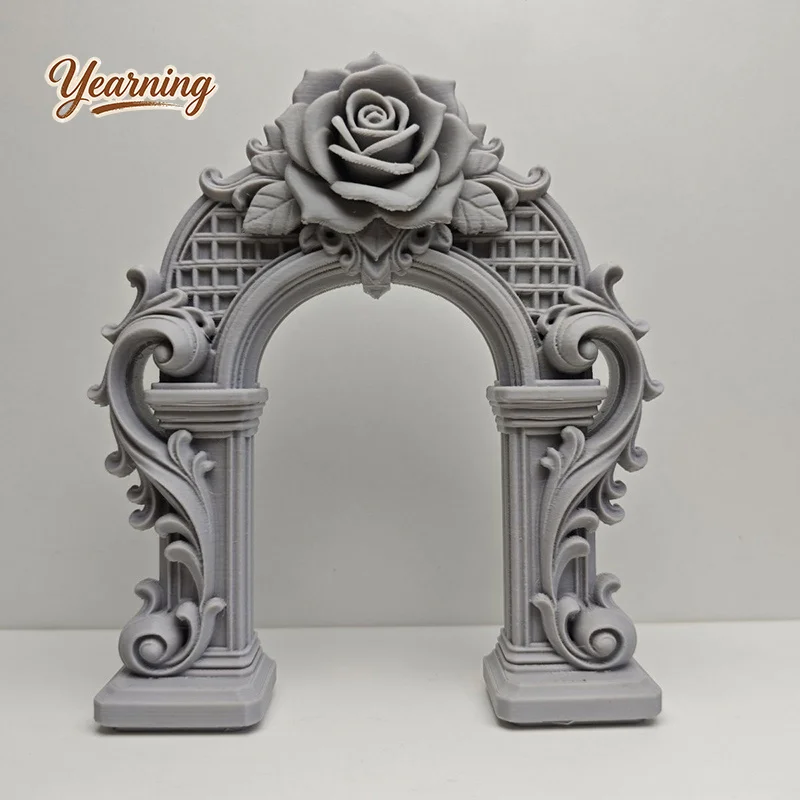 

3D Printed European Arch 3D Art Decor Architectural Desktop Ornament Nordic Home Decoration Photo Prop