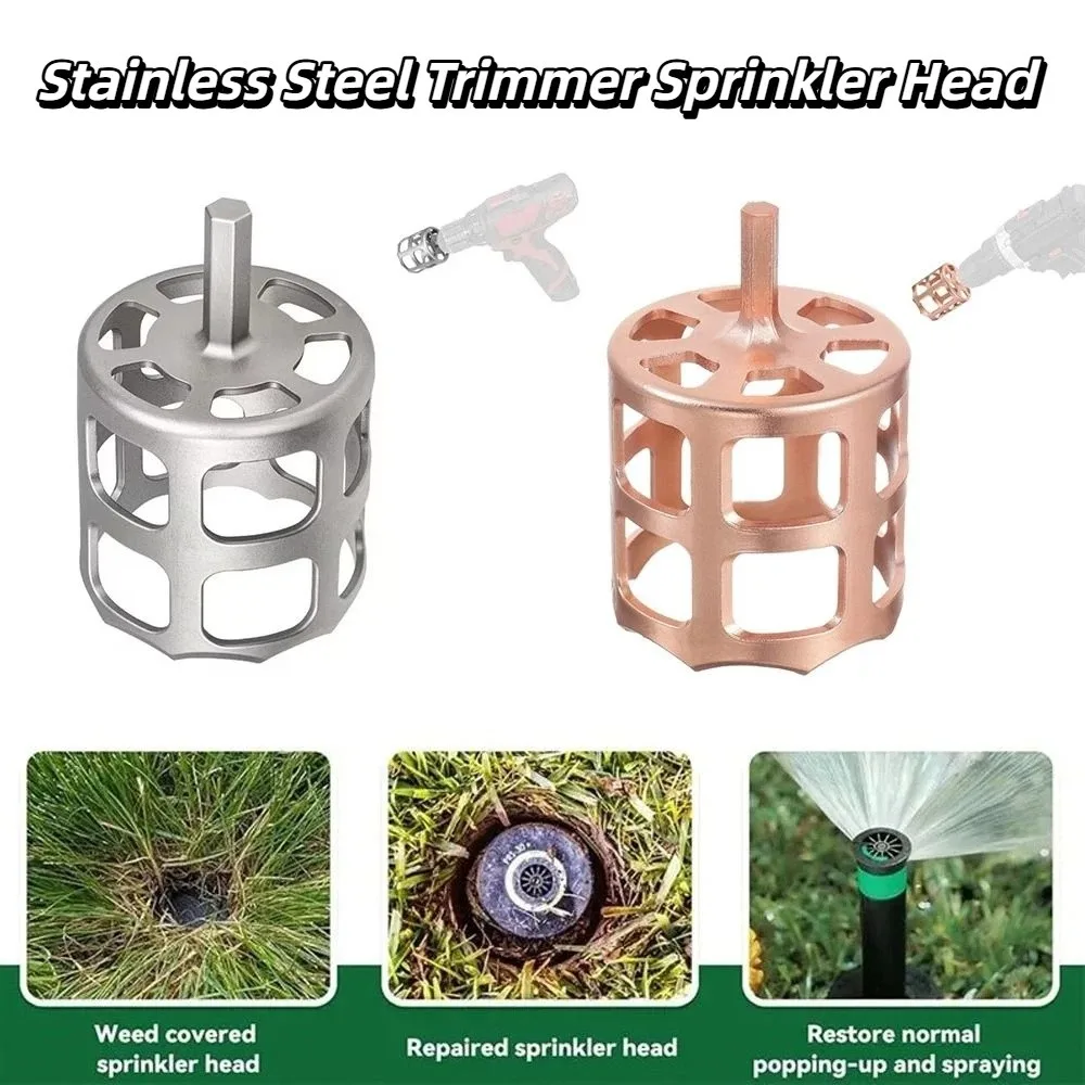 Stainless Steel Trimmer Sprinkler Head Engineered Tough Grass Cutter Sprinkler Head Efficiently Cuts Easy Attachment