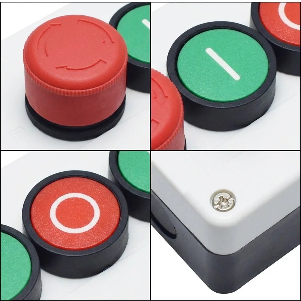 13.8*8.8*7.2cm Push Button Switch Waterproof Industrial Switch Waterproof Switch Panel Mount Housing Supports 1-4 Ports