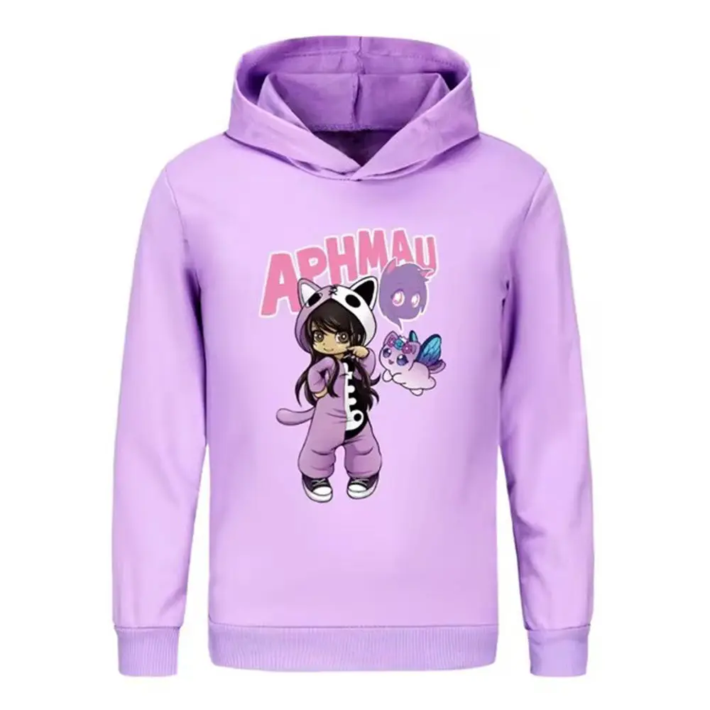 APHMAU Hoodie Kids 2024 Spring Clothes Baby Girls Long Sleeve Coats Toddler Boys Cartoon Pullover Sweatshirt Children's Clothing