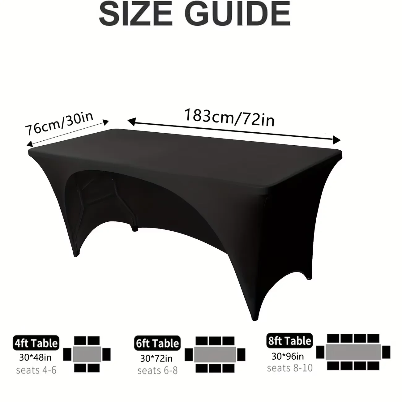 1PC Retractable Tablecloth, Washable Elastic Polyester Tablecloth Protector, Suitable for Indoor/Outdoor Dining Parties