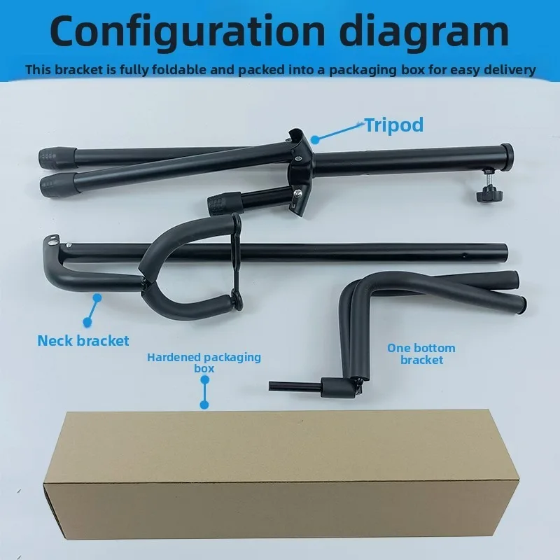 Foldable Single Upright Guitar Stand Cross-border Foldable Acoustic Guitar Stand Set Instrument Accessories view 4