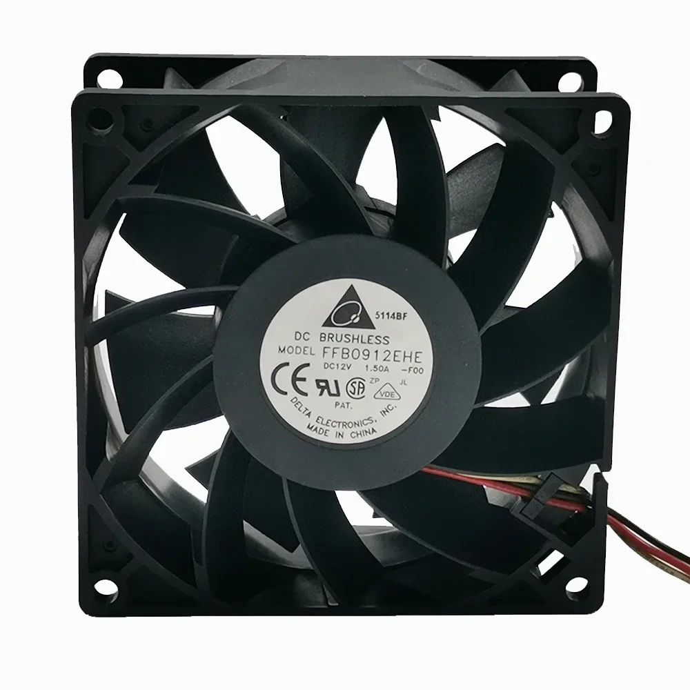 new delta 9038 FFB0912EHE 92*92*38MM DC12V 1.5A violent pressurized double ball fan