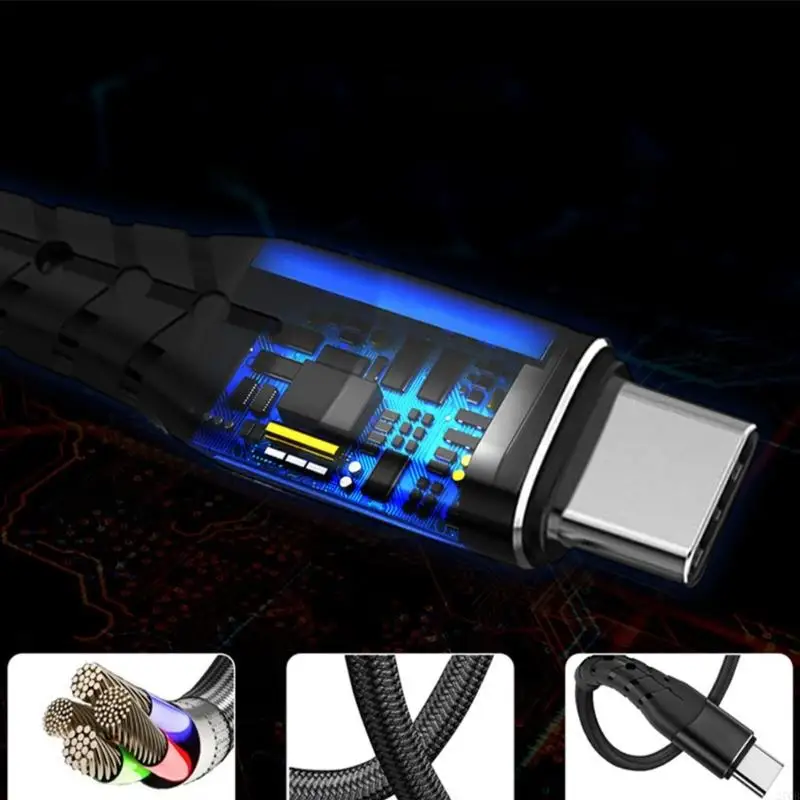 Cable carga reemplazo 270B Tipo-C cable enlace tipo-C Portable Cable datos USB C Portable para datos