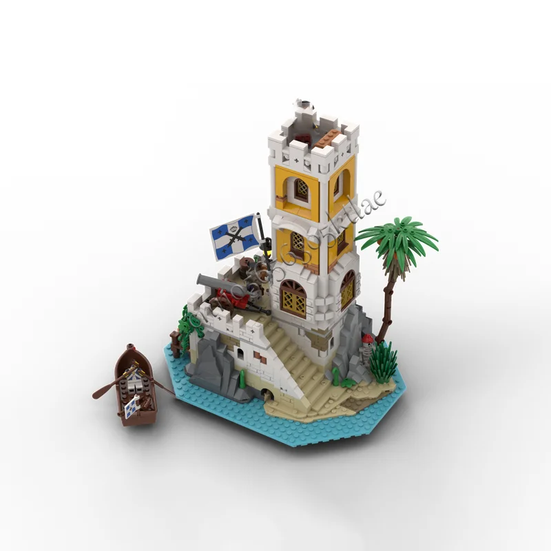 1174PCS Customized MOC Custom Made Medieval Castle 6625 Island Remake Model Building DIY Blocks Bricks Assembly Toy Holiday Gift