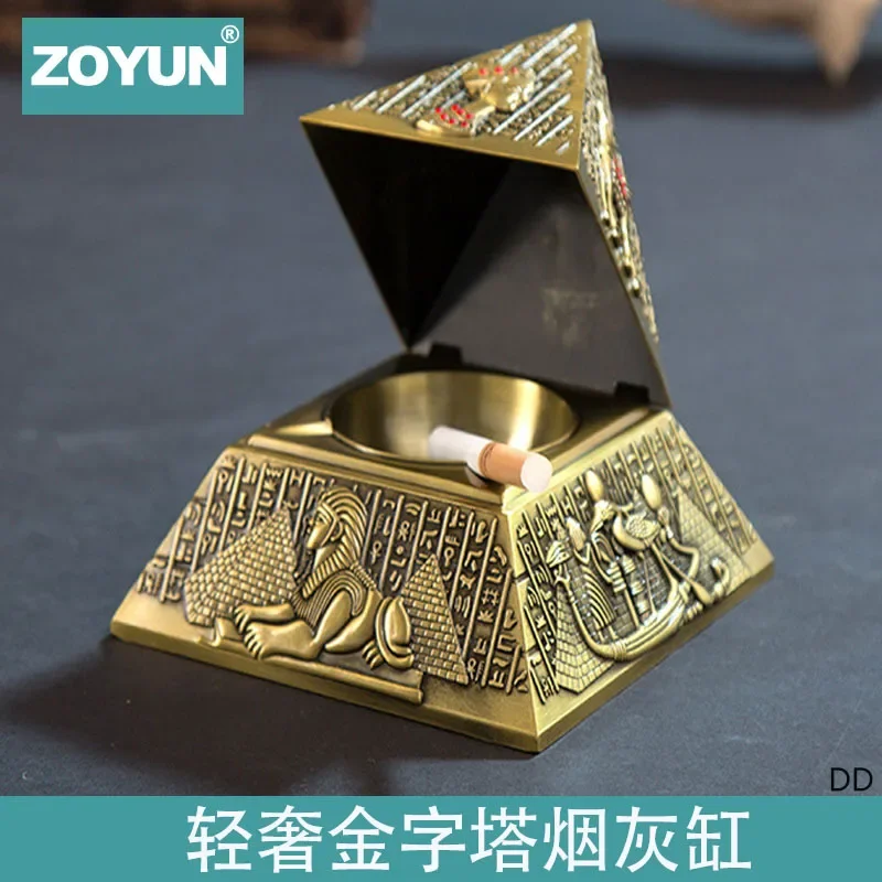 Egyptian Pharaoh Metal Ashtray Pyramid Herb Home Creative Furniture Decoration Smoking Accessories