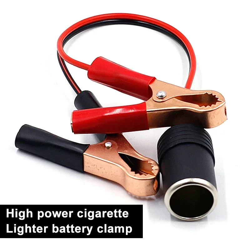 12V 24V Car High Power Pure Copper Battery with Clip To Cigarette Lighter Female Socket 12V 24V Volt 220W Car Socket Plug
