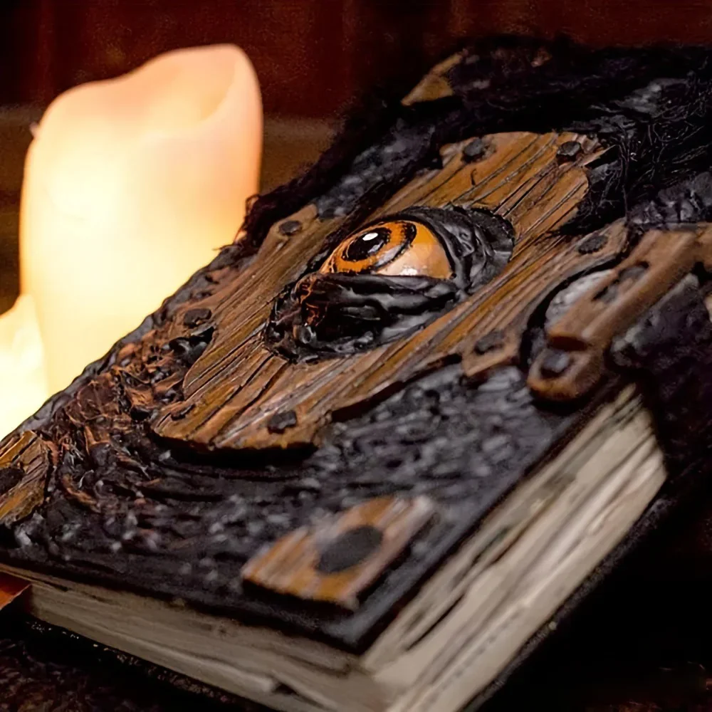 Halloween Curse Devil's Eye Books Horror Book Ambience Decoration Home Resin Crafts Ornaments Holiday Decoration