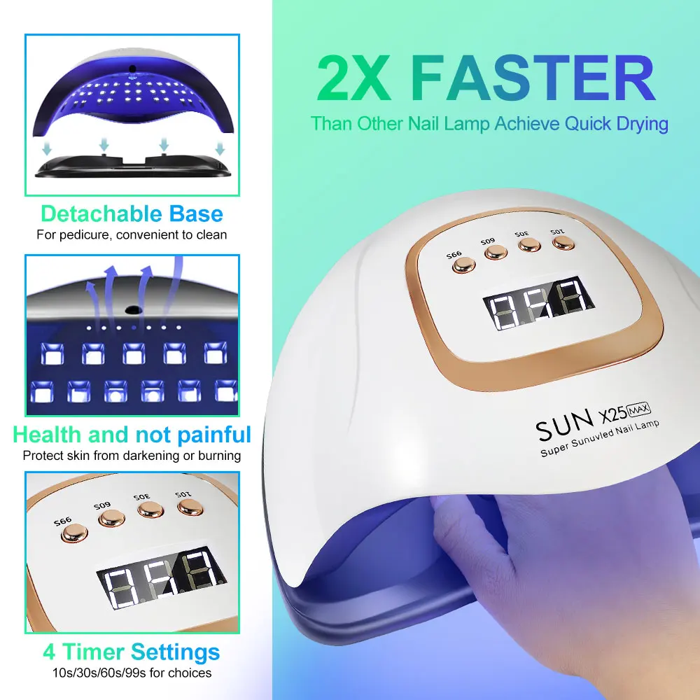 81LED UV Nail Art Lamp Droger met 4 Timers en Auto Sensor Curing Lamp Professionele Curing Gel Nagellak Manicure Tool