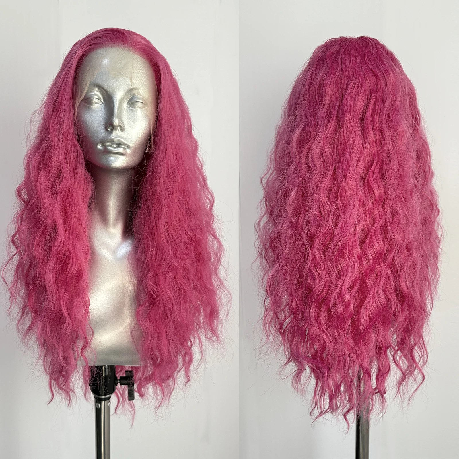 aimeya-perruques-synthetiques-lace-front-rose-vif-longues-bouclees-et-ondulees-pour-femmes-avec-raie-libre-pre-epilees-ligne-de-cheveux-naturelle-pour-cosplay
