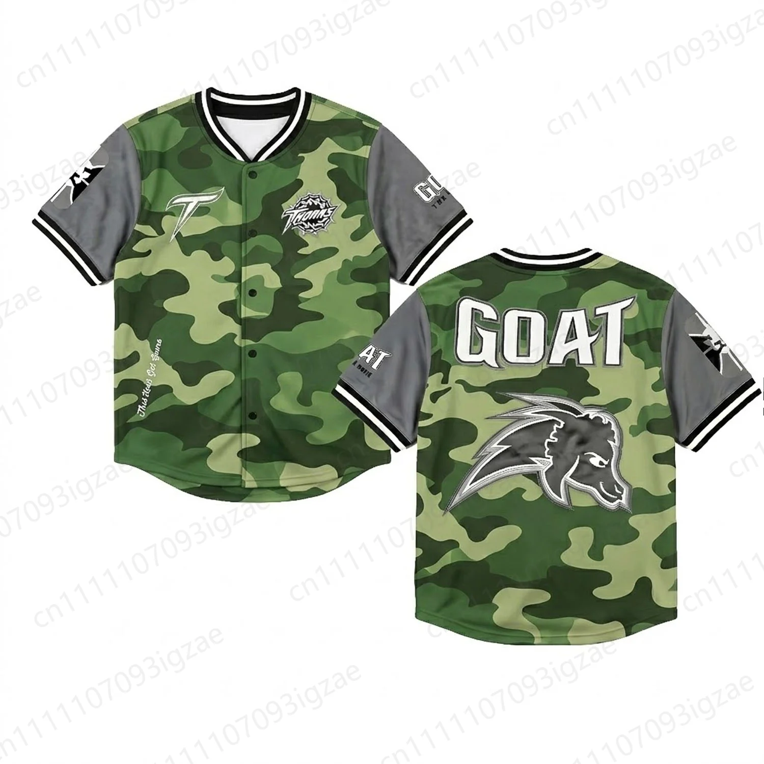 2026 New Athletic Summer Unisex GOAT The Movie Thorns Team Goat Graphic Button Down Baseball Jersey Casual Sports Shirt