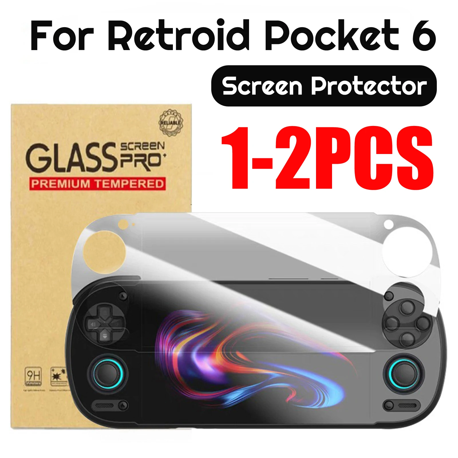 Protetor de Tela para Console de Jogos Portátil Retroid Pocket 6, Filme Protetor HD Claro, Cobertura Total, Anti-Risco, Anti-Impressão Digital