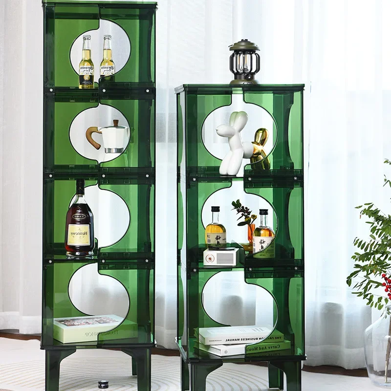 Transparent acrylic side cabinet, modern simple bedside table, Nordic design4