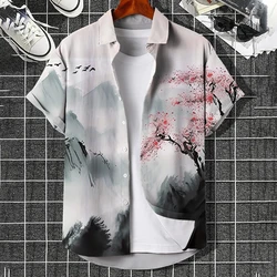 Simple 3D Print High-Quality Men Shirt Man/Women Casual Fashion Short Sleeves Shirts Button Lapel Tops Oversized Unisex Clothing