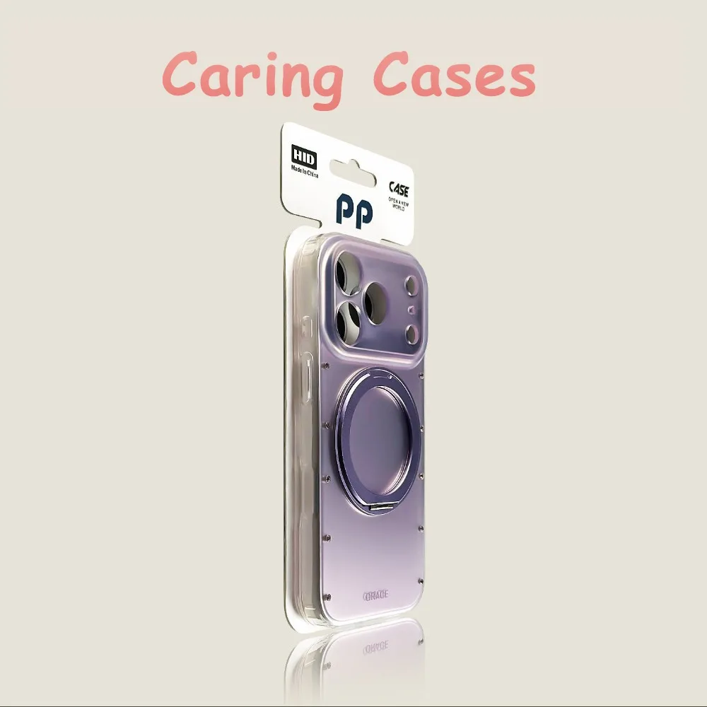 

For iPhone 17 Pro Max Case Purple Precise Hole Electroplated Diamond 360 Bracket Shockproof Soft Edge Cover with iphone 16 15