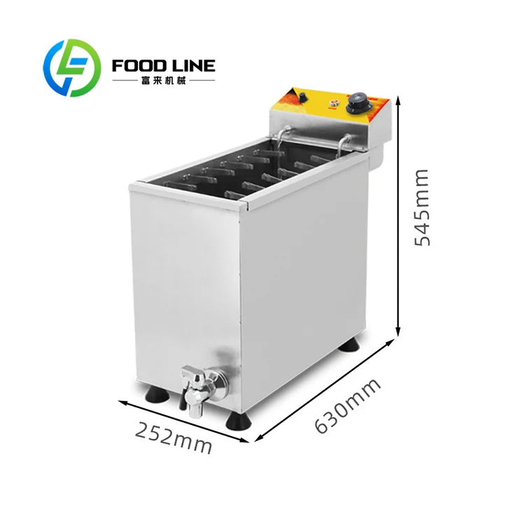 Commercial Professional Korean Cheese Hot Deep Corn Dog Fryer Timer Cheese Hot Dogs Deep Fryer Machine