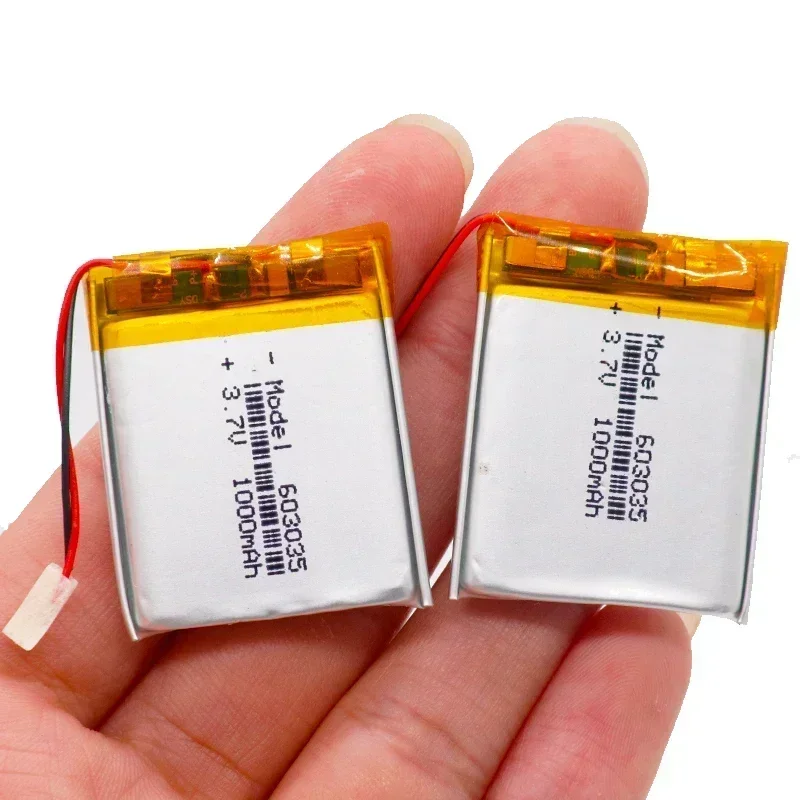 1-10pcs Polymer Battery 3.7V Lithium Polymer Battery 603035 1000mAh Game Machine MP3 MP4 MP5 Lithium Battery GPS Navigator