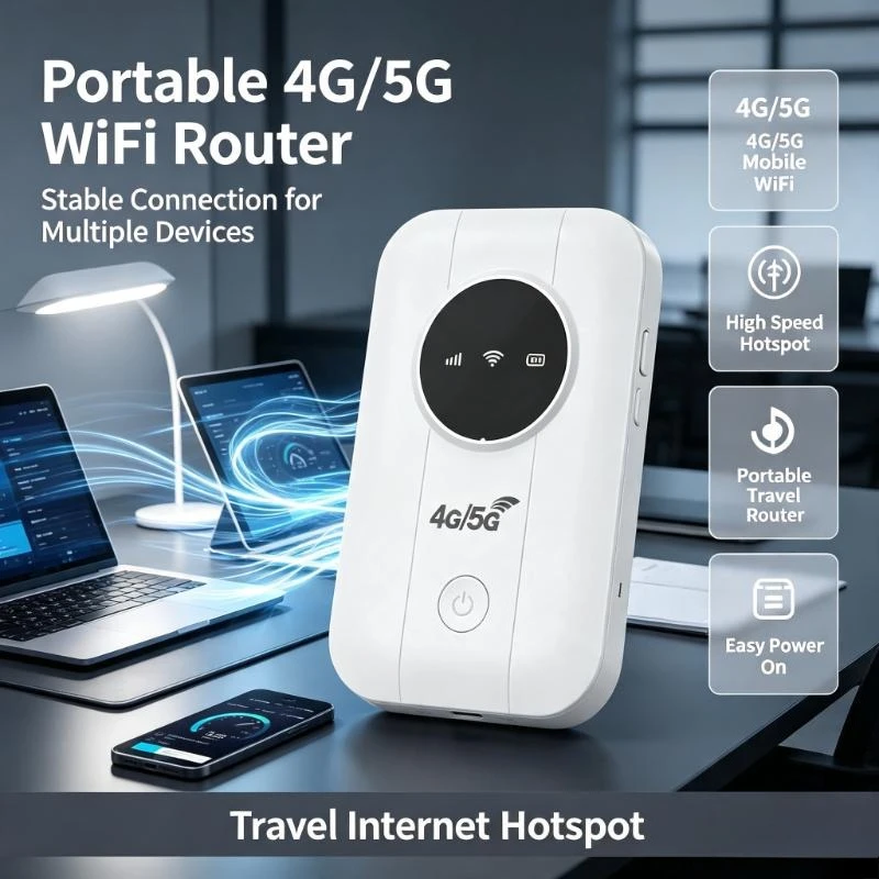 Regional Tuned Mobile Router Fits European Asian Frequency Bands For Outdoor Camping Multi Device Stable Network Access