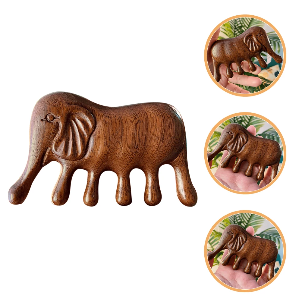 

S Massage Smooth Surface Scalp Care Wide Tooth Comb Head Meridian Massage Tool Relaxing Aroma Elephant Shape Hair Comb