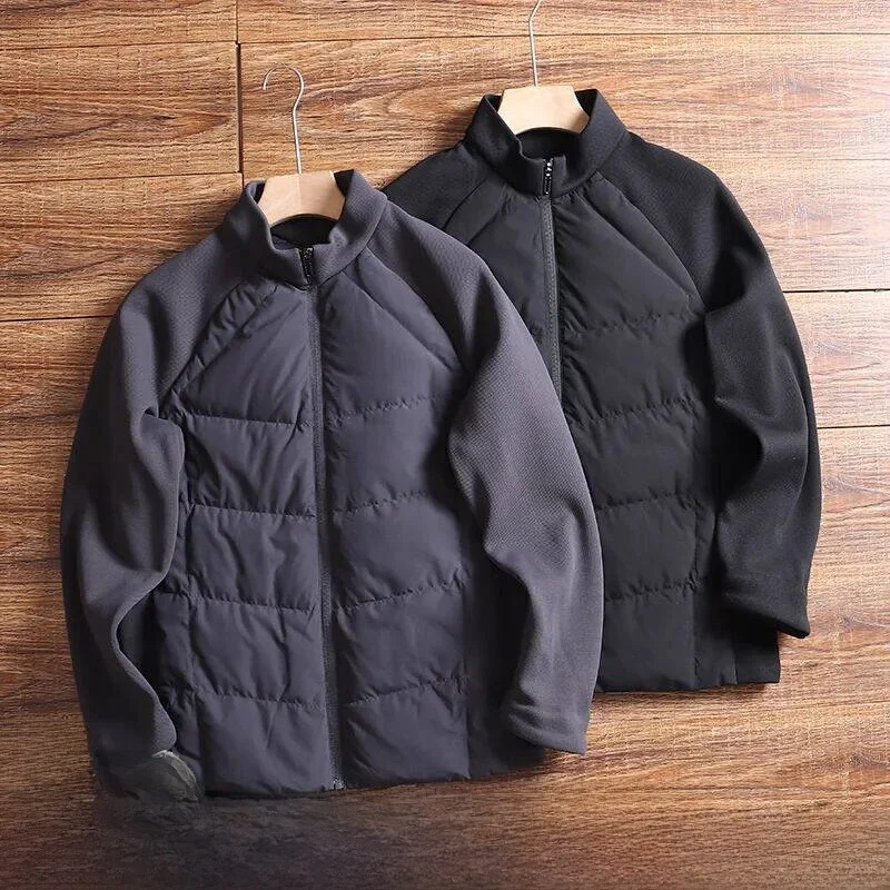 

Busin Sle Lightweight down Jaet Men's Patchwork Sve Warmth Loing Faionable Outdoor Casual Windproof Regular Fit