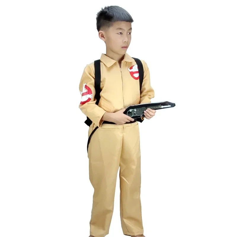 Chủ Đề Phim Ghostbust Cosplay Trẻ Em Trang Phục Hóa Trang Halloween Thích Hợp 3-9 Tuổi Trẻ Em Jumpsuit Vải Giáng Sinh Một Miếng Cos phù Hợp Với