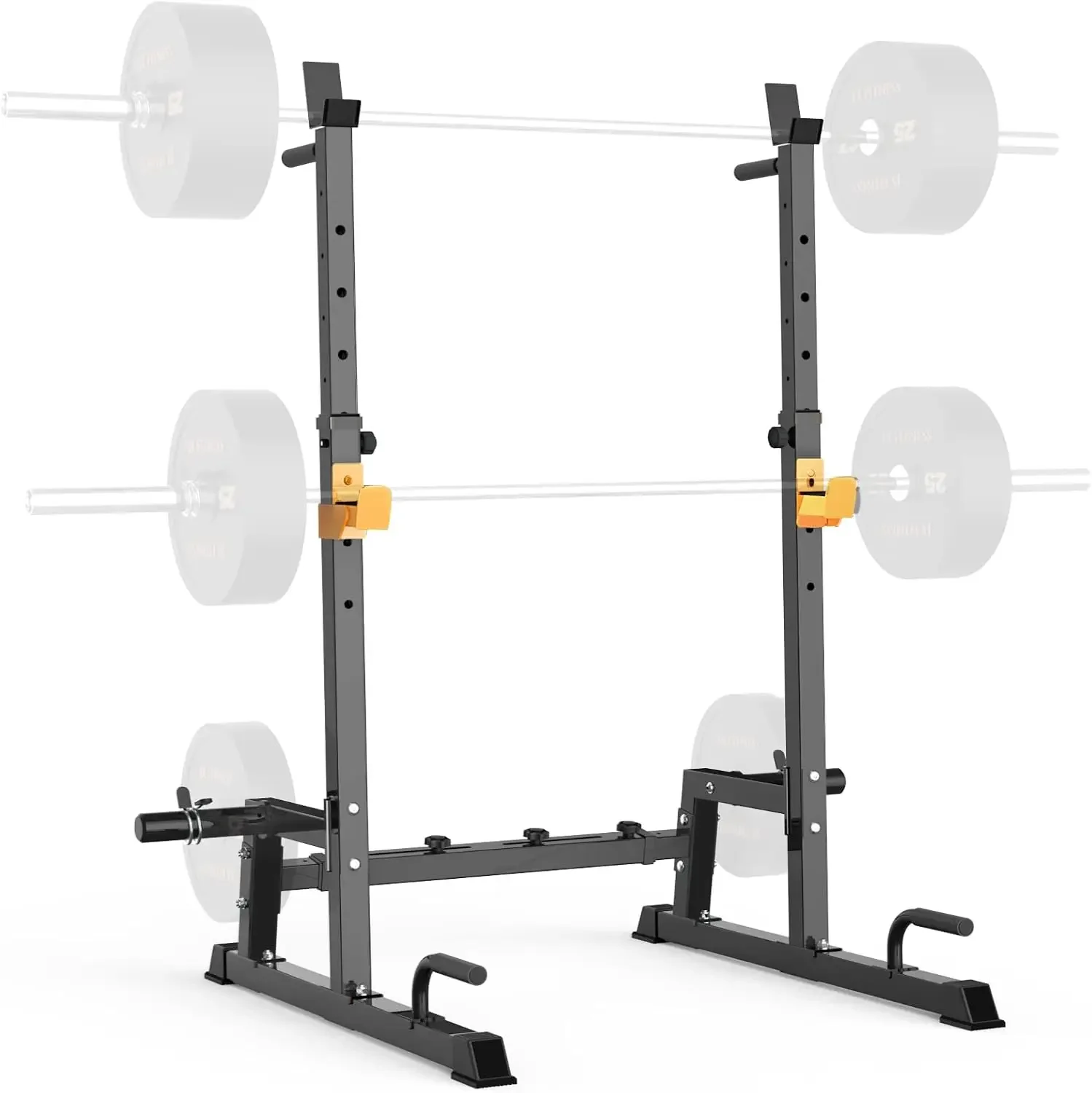 Squat Rack Machine,Barbell Rack,Folding Weight and Bench Press Rack Stand,Adjustable Height and Width.With Pull Up,Push Up