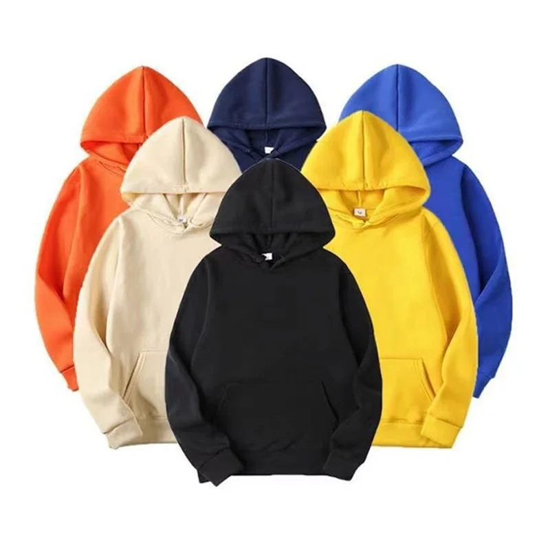 2024 New Hoodies Women/Men Fashion Long Sleeve Hooded Sweatshirt Hot Sale Casual Autumn Winter Sportwear Solid Clothes