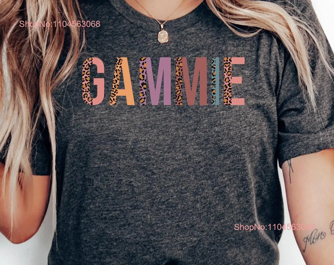 Gammie T Shirt Personalized Woman Retro Groovy Funny Mama Mammy For long or short sleeves