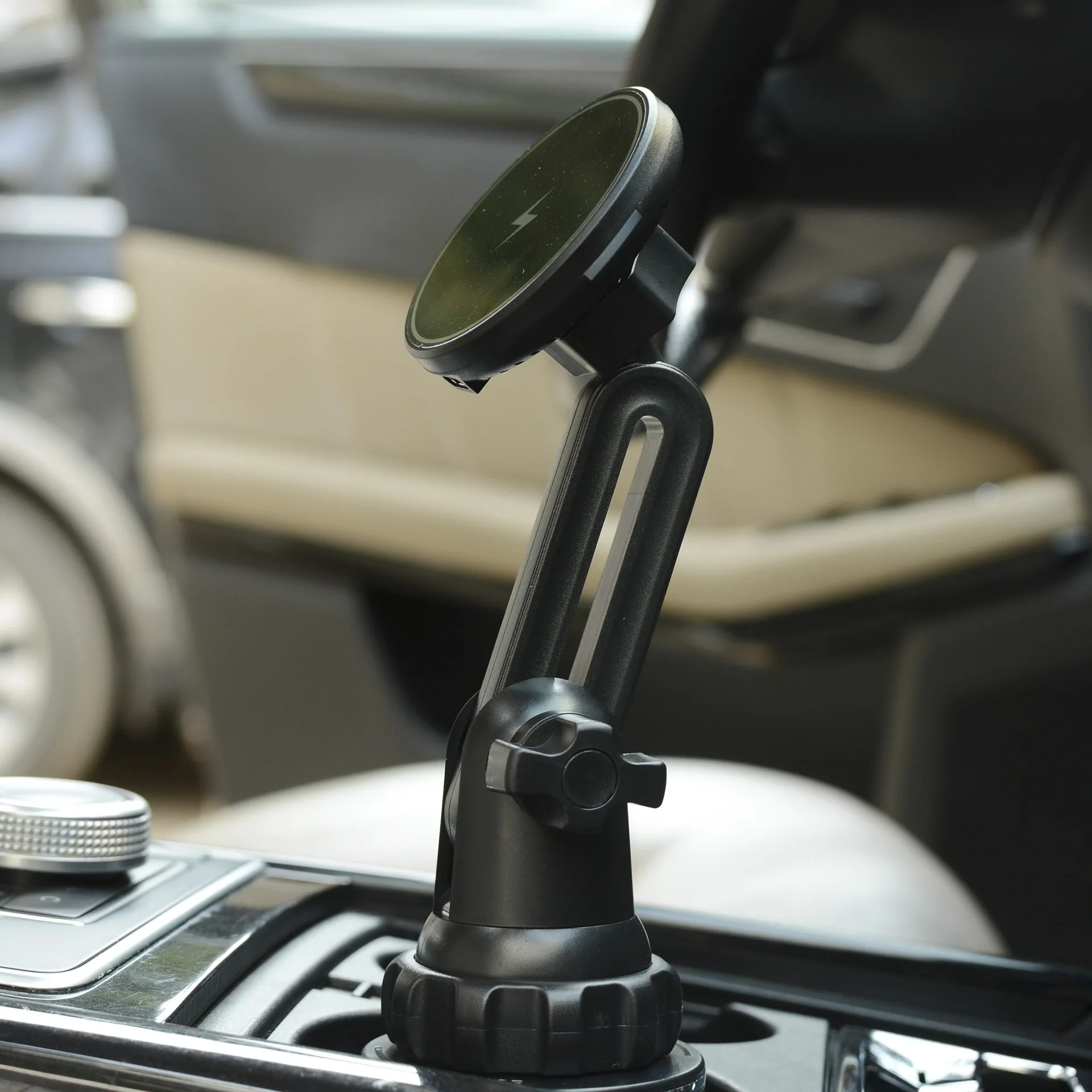 15W-MagSafe-Auto-Ladegerät-Magnetic-Wireless-Cup-Holder-Mount-for-iPhone-14/13/12-Pro-Schnellladung-&-Anti-Slip-Design