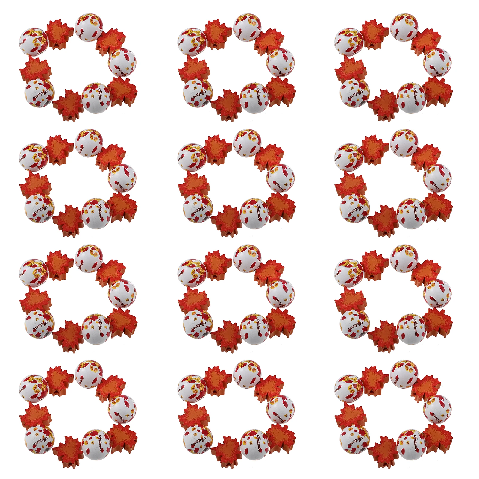 

80pcs Wooden Beads DIY Accessories Autumn Maple Leaf Shape Smooth Natural Wood Charms for Jewelry Making Crafts Necklace Dream