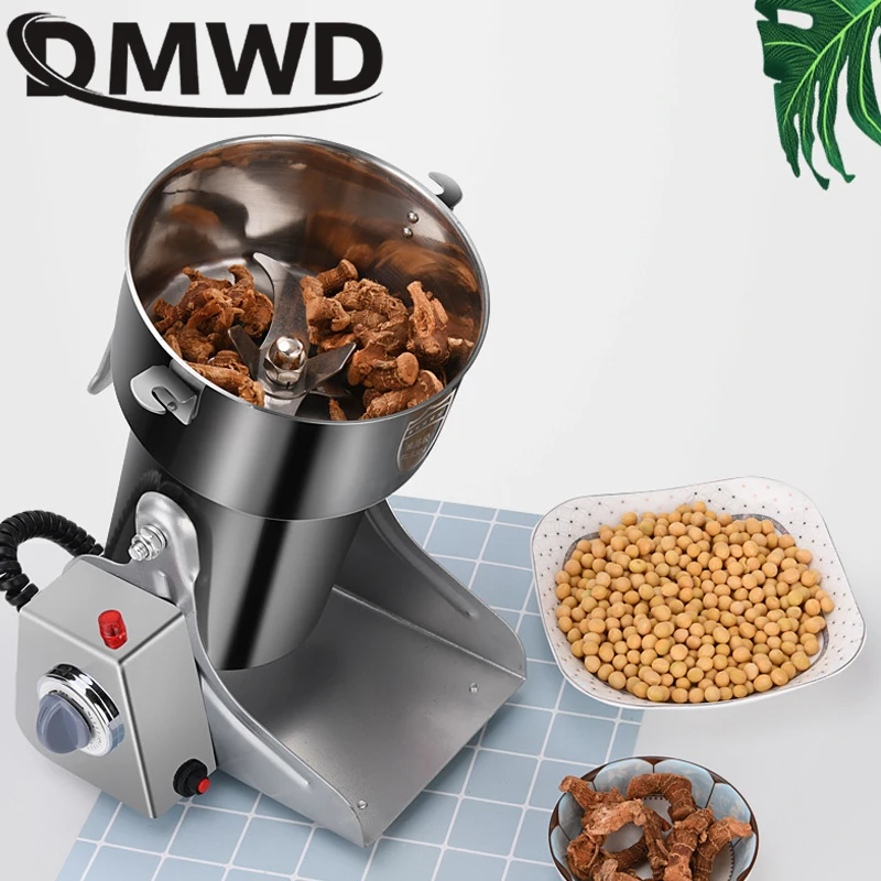 DMWD 2000G Electric Grinder Grain Nuts Bean Mill Dry Grinding Machine Chinese Medicine Herbal Crusher Powder Shredder 110V 220V