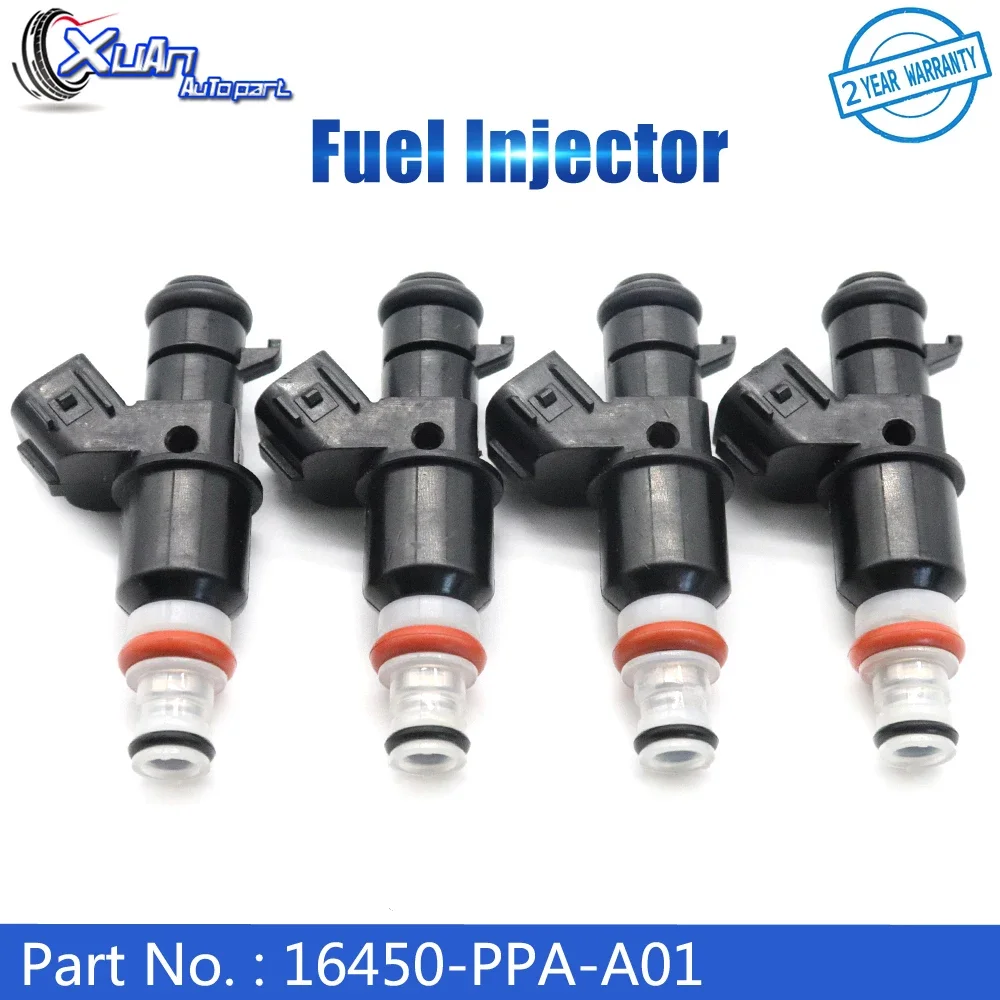

4PCS Fuel Injectors Nozzle 16450-PPA-A01 FJ484 for Honda Civic 2.0L CR-V 2.4L L4 2002 2003 2004 2005 13501289-102