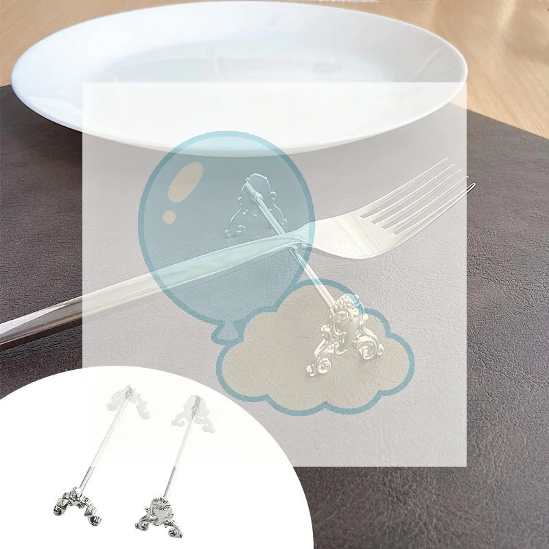 1Pcs Vintage Carved Stainless Steel Chopsticks Rack Durable Flower Design Chopstick Holder Fork Storage Holder Art Craft