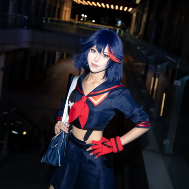 Kill la Kill Ryuko Matoi Cosplay Costume Goku Uniform School Girl Outfit Red Sailor Collar Belt Boots For Women Halloween view 4