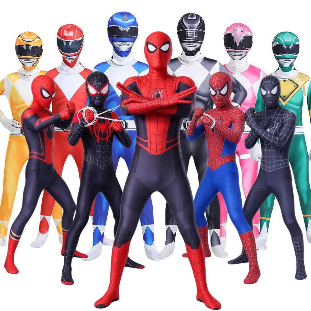 Full Body Zentai Suit Halloween Cosplay for Spider Fans, Printed Bodysuit Superhero Costume for Christmas & Holiday Party