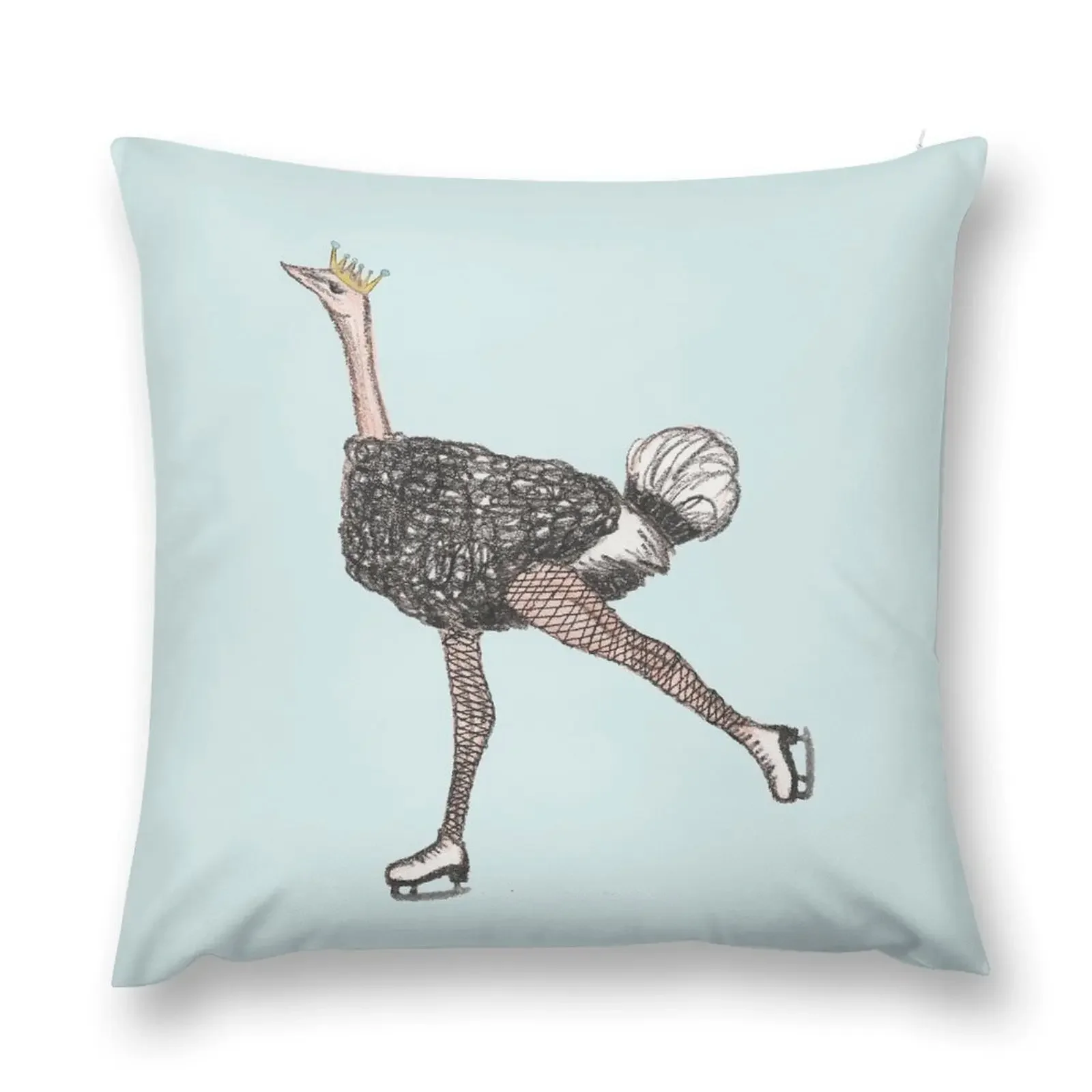 

Figure Skating Ostrich Throw Pillow christmas decorations 2025 Rectangular Cushion Cover pillow