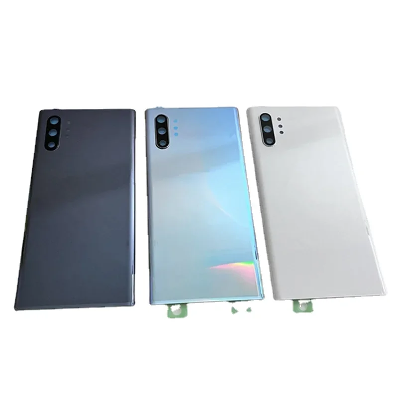 New For Samsung Galaxy NOTE10 N975 N975F Note 10 PLus  N970 N970F Rear Glass Back Battery Cover Housing  Case  Adhesive Replace