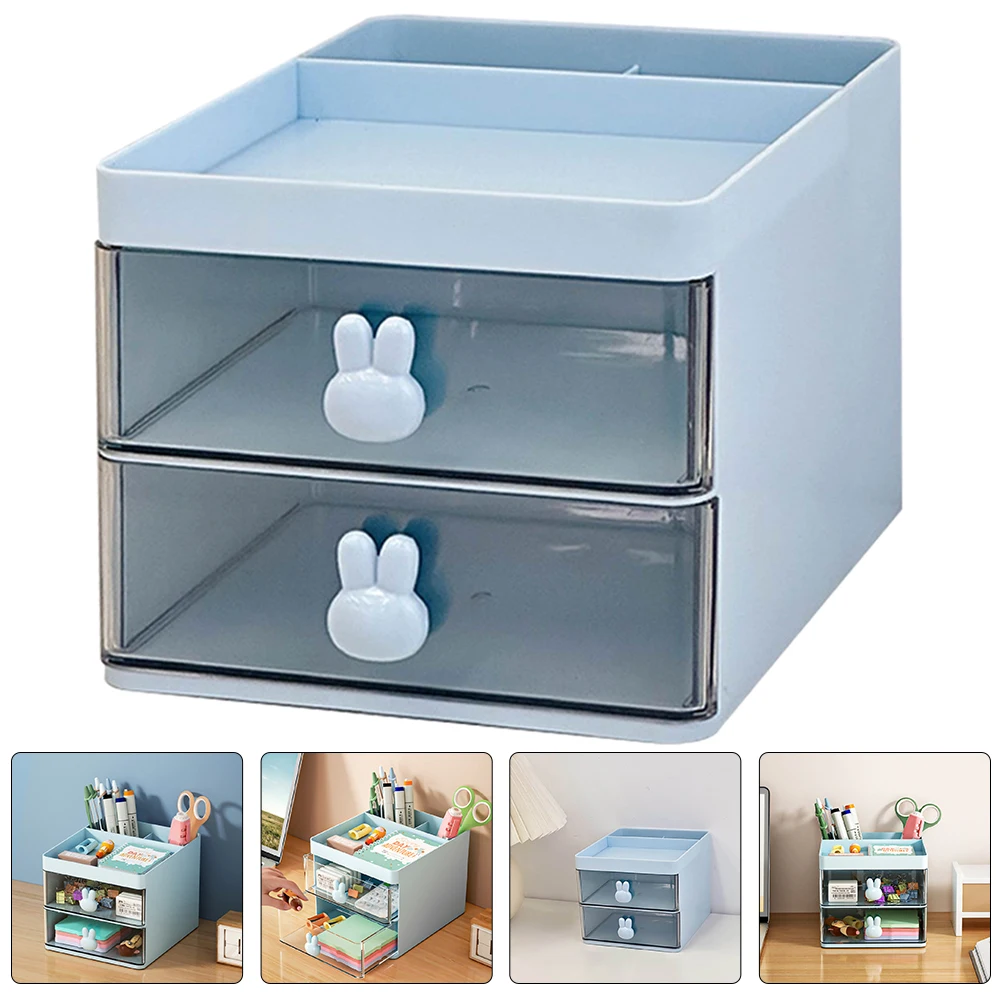 

Drawer Style Desk Organizer Storage Box Pink Pp Material For Cosmetics Stationery Desktop Office Holder