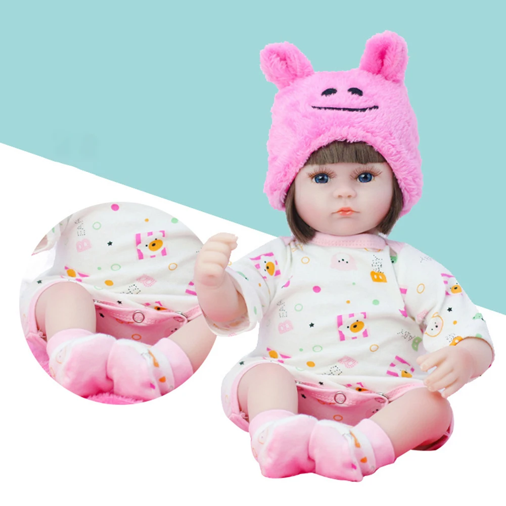 Boneca reborn móvel realista, boneca de silicone realista para recém-nascidos, pano de dormir, mini boneca para crianças
