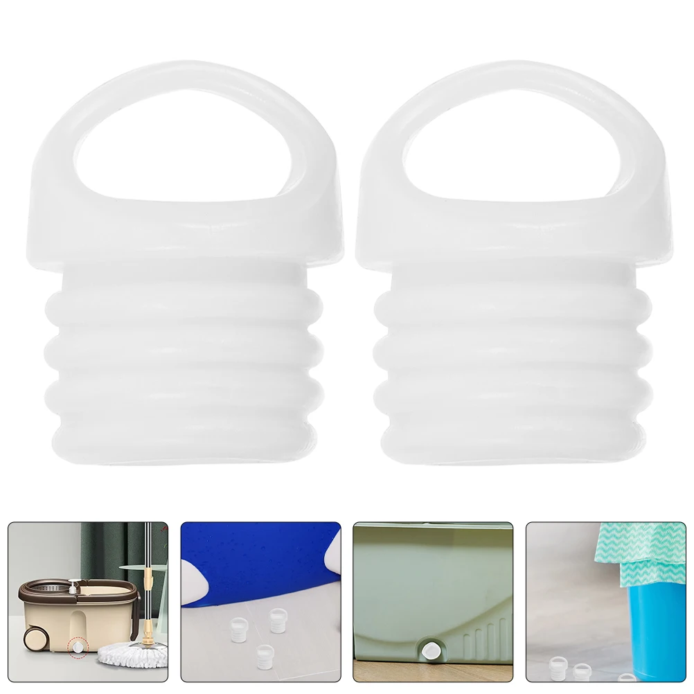 

6pcs Water Blocking Accessories Mop Bucket Plug Replacement Stopper Drain Rubber Hole Covers Round Pipe End Cleaning Supplies