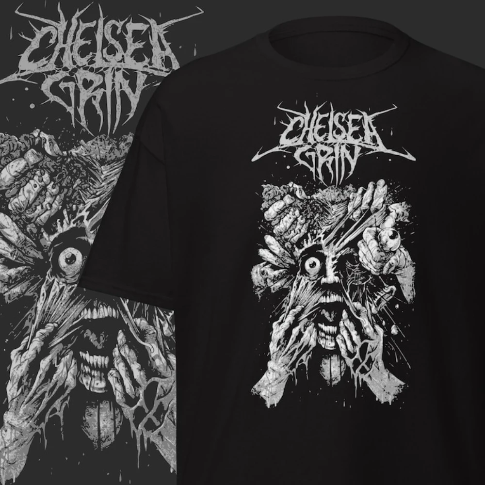 Deathcore Metalhead Chelsea Grin Band Vintage T-Shirt Woman Man Casual Cotton Graphic T Shirts Adult Streetwear Camisetas