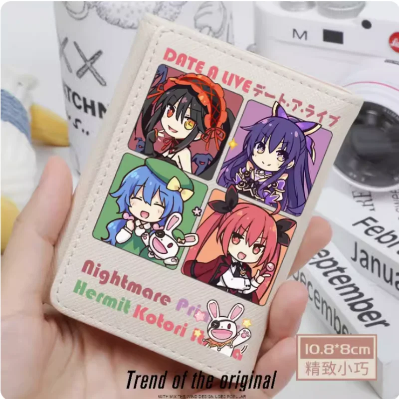 

Anime DATE A LIVE Kotori Itsuka Himekawa Yoshino Wallet Women's Fold Bag Multi Card Large Capacity Fashion Wallet Gift