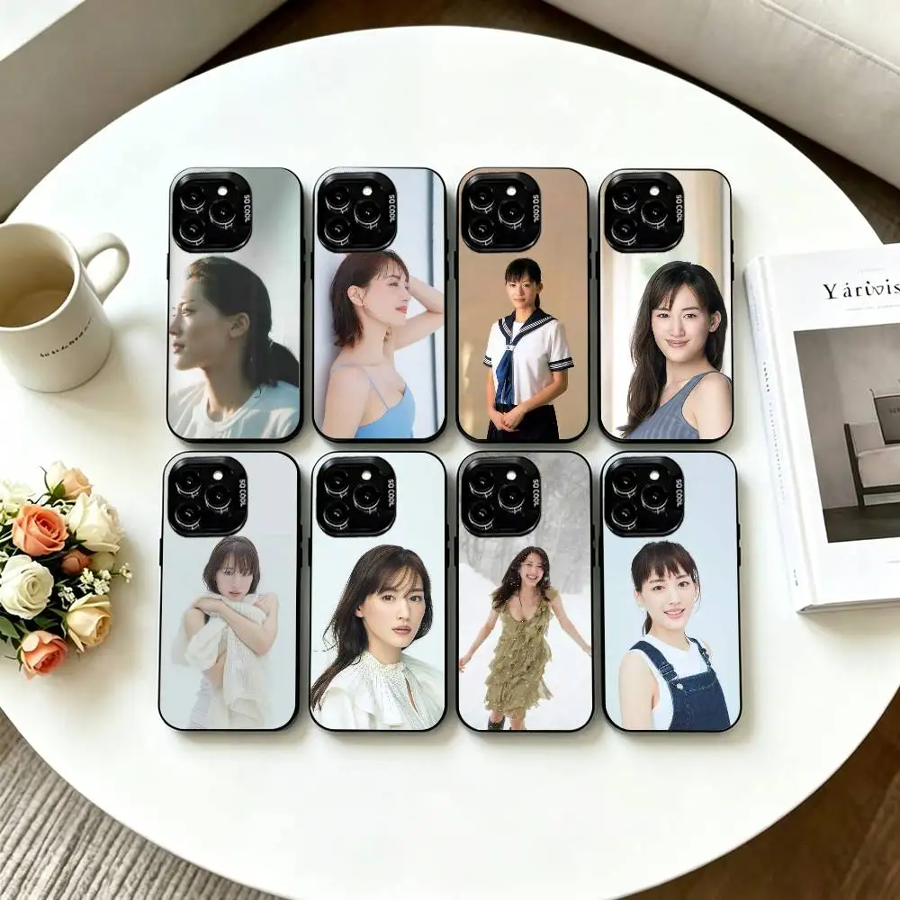 Actor H-Haruka Ayase Phone Case For iPhone 17,16,15,14,13,12,11 Plus,Pro Max,XS,Colorful Silver Black Cover